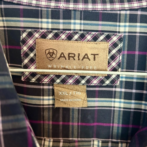 Ariat button down shirt in purple - Picture 3 of 5